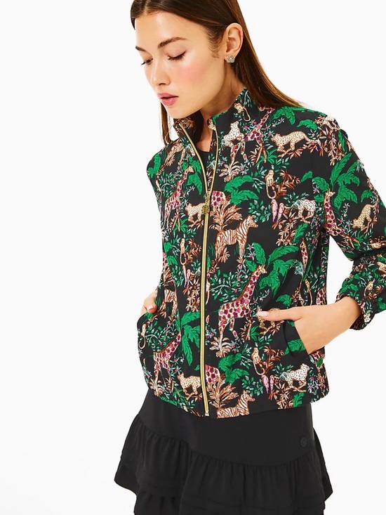 Lilly Pulitzer Jackets & Blazers - NWOT Lilly Pulitzer Luxletic Aegean Performance Jacket XL SPF 50 Full Zip Safari